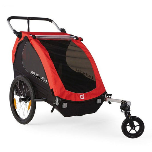  Burley Honey Bee Fahrradanhänger Rot 2-Sitzer Mit Buggy-Funktion