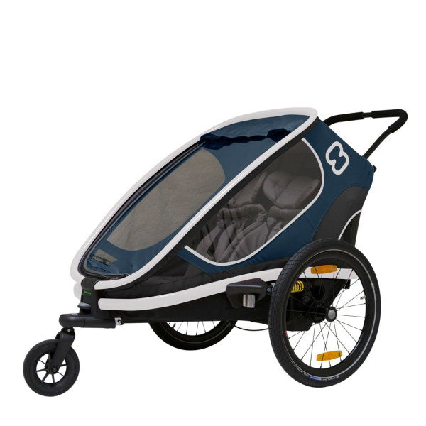  Hamax Outback Fahrradanhänger Navy Blau Inkl. Deichsel & Buggyrad