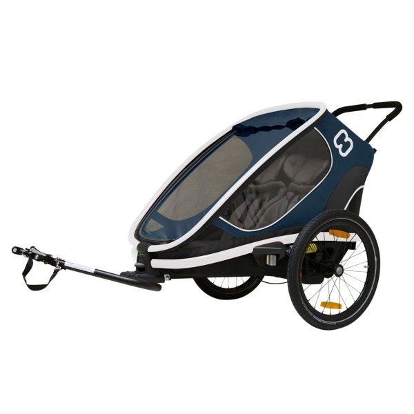  Hamax Outback Fahrradanhänger Navy Blau Inkl. Deichsel & Buggyrad