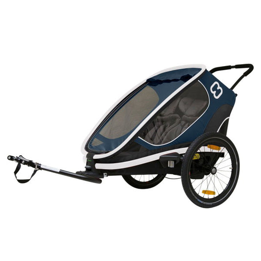  Hamax Outback Fahrradanhänger Navy Blau Inkl. Deichsel & Buggyrad