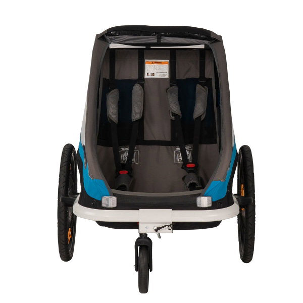  Hamax Traveller Fahrradanhänger Blau/Grau Inkl. Deichsel & Buggyrad