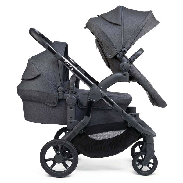  ICandy Orange Double Combo Dark Slate Marl Phantom Geschwisterkinderwagen | Inkl. Praktischem Zubehör