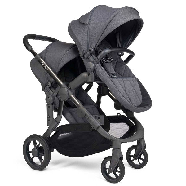  ICandy Orange Double Combo Dark Slate Marl Phantom Geschwisterkinderwagen | Inkl. Praktischem Zubehör