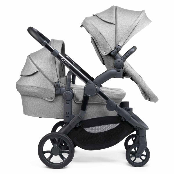  ICandy Orange Double Combo Light Slate Marl Geschwisterkinderwagen | Inkl. Praktischem Zubehör