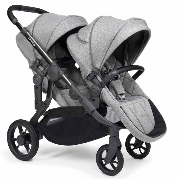  ICandy Orange Double Combo Light Slate Marl Geschwisterkinderwagen | Inkl. Praktischem Zubehör