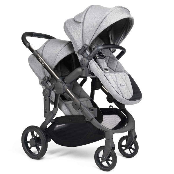  ICandy Orange Double Combo Light Slate Marl Geschwisterkinderwagen | Inkl. Praktischem Zubehör