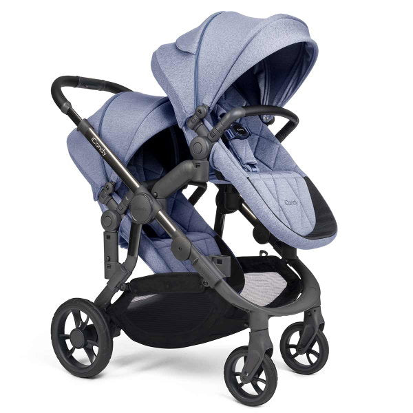  ICandy Orange Double Combo Mist Blue Marl Geschwisterkinderwagen | Inkl. Praktischem Zubehör