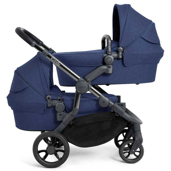  ICandy Orange Twin Combo Royal Blue Marl Phantom Zwillingskinderwagen | Inkl. Praktischem Zubehör