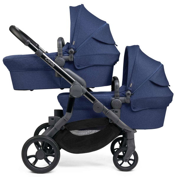 ICandy Orange Twin Combo Royal Blue Marl Phantom Zwillingskinderwagen | Inkl. Praktischem Zubehör