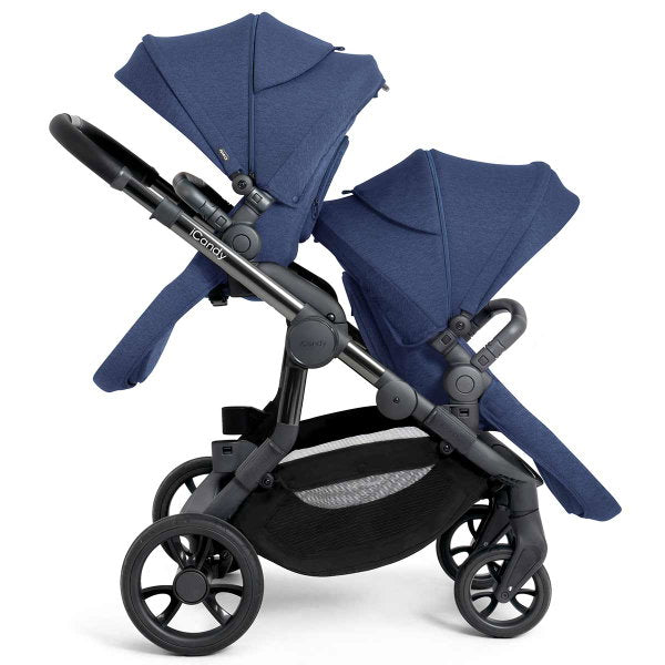  ICandy Orange Twin Combo Royal Blue Marl Phantom Zwillingskinderwagen | Inkl. Praktischem Zubehör
