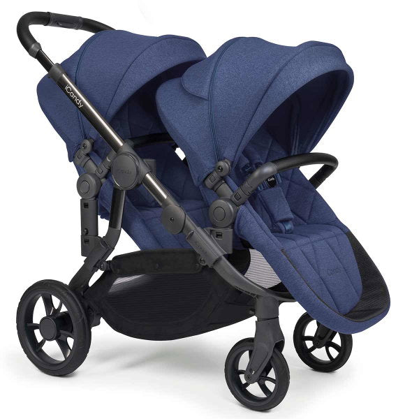  ICandy Orange Double Combo Royal Blue Marl Geschwisterkinderwagen | Inkl. Praktischem Zubehör
