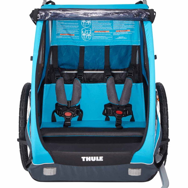  Thule Coaster XT Kinderanhänger Blue Umbaubar Zum Fahrradanhänger Und Kinderwagen