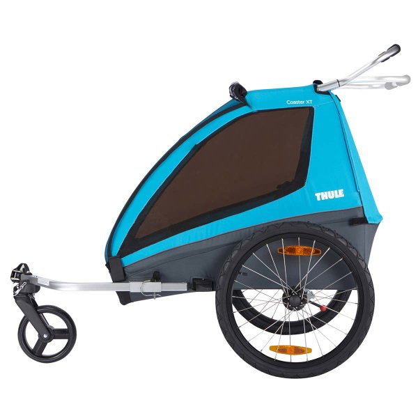  Thule Coaster XT Kinderanhänger Blue Umbaubar Zum Fahrradanhänger Und Kinderwagen