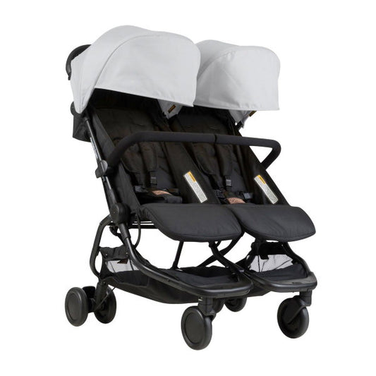  Mountain Buggy Nano DUO In Silver Ideal Für Die Reise
