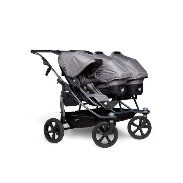  Tfk Trio Kombi Kinderwagen Grau Drillingswagen Mit Luftkammerreifen