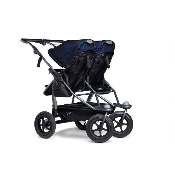  Tfk Duo Kombi Kinderwagen Marine Zwillingswagen Mit Luftrad-Set