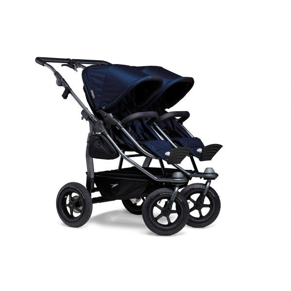 Tfk Duo Kombi Kinderwagen Marine Zwillingswagen Mit Luftrad-Set