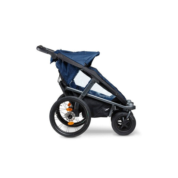  Tfk Velo 2 Fahrradanhänger Marine-schwarz | Mit Deichsel Und Kupplung