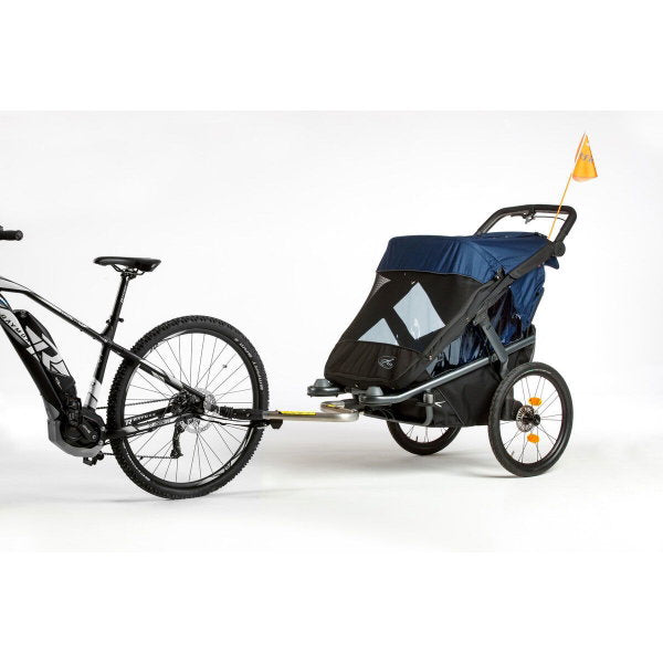  Tfk Velo 2 Fahrradanhänger Marine-schwarz | Mit Deichsel Und Kupplung