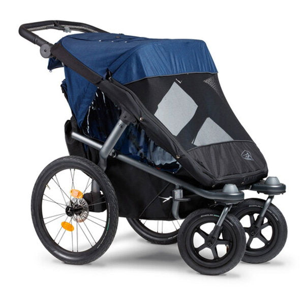  Tfk Velo 2 Fahrradanhänger Marine-schwarz | Mit Deichsel Und Kupplung