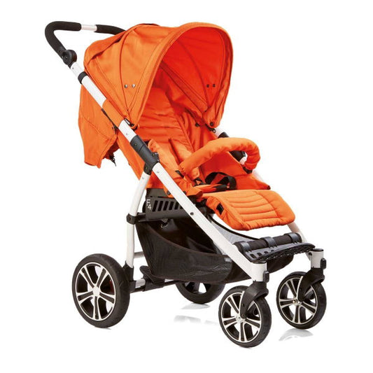  Gesslein S4 Air+ Sport Buggy Orange Gestell Weiß | Der Sportliche Liegebuggy