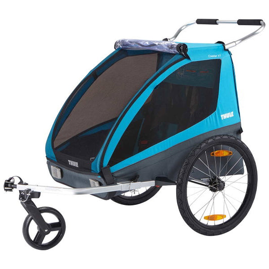  Thule Coaster XT Kinderanhänger Blue Umbaubar Zum Fahrradanhänger Und Kinderwagen