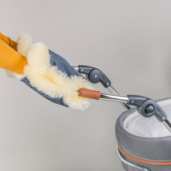  HESBA Handmuff Premiumfell Natur Im Außenstoff, Nicht In Leder