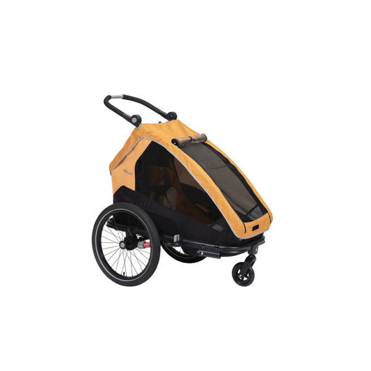  XLC Kinderanhänger MONO S Marigold/anthrazit Inkl. Buggyrad & Rücklicht Zum Toppreis