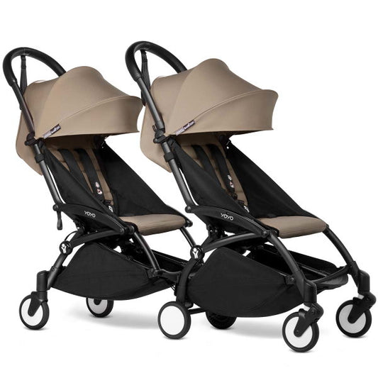  BABYZEN™ YOYO² Doppelbuggy Taupe Gestell Black