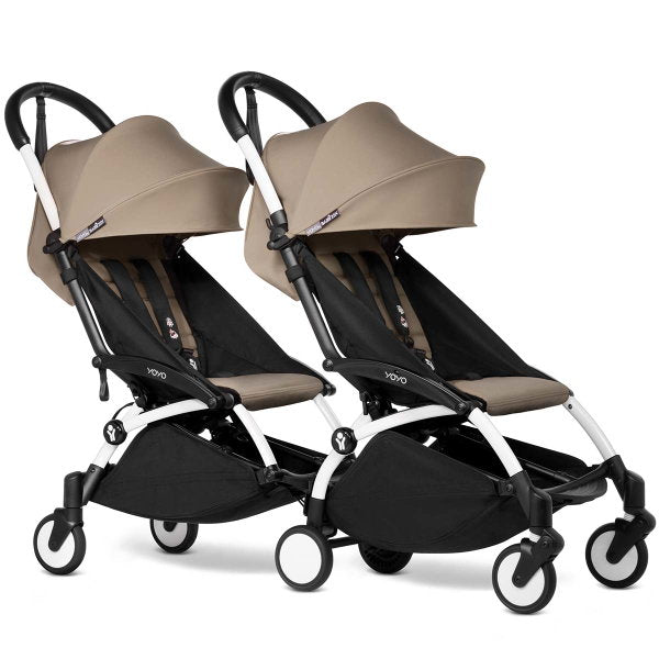  BABYZEN™ YOYO² Doppelbuggy Taupe Gestell White
