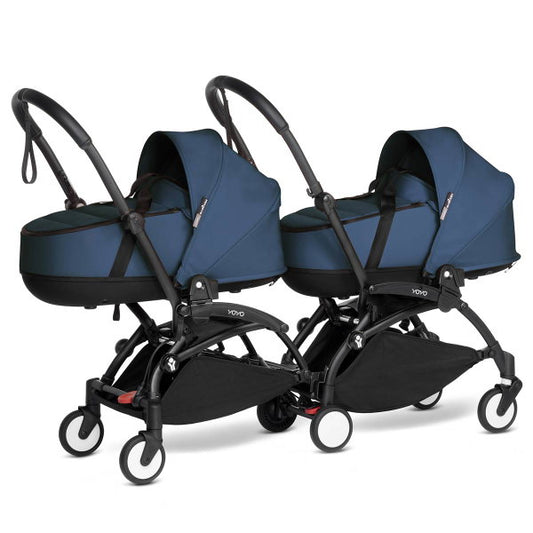  BABYZEN™ YOYO² Zwillingskinderwagen Navy Blue Gestell Black