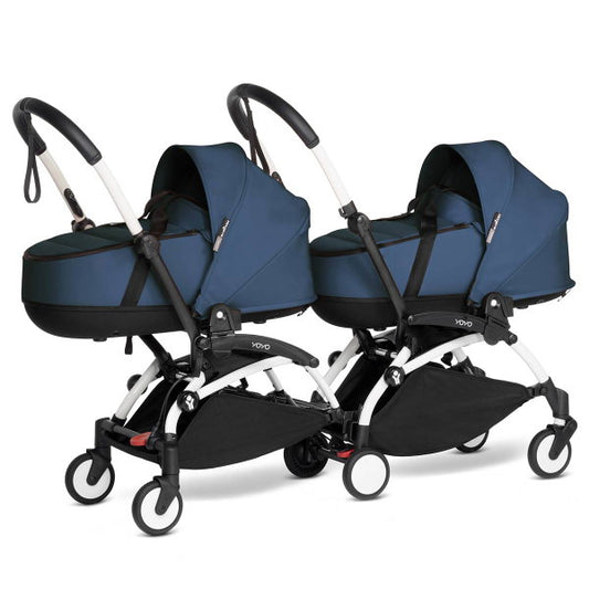  BABYZEN™ YOYO² Zwillingskinderwagen Navy Blue Gestell White