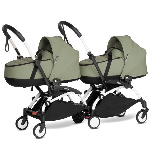  BABYZEN™ YOYO² Zwillingskinderwagen Olive Gestell White