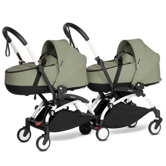  BABYZEN™ YOYO² Zwillingskinderwagen Olive Gestell White