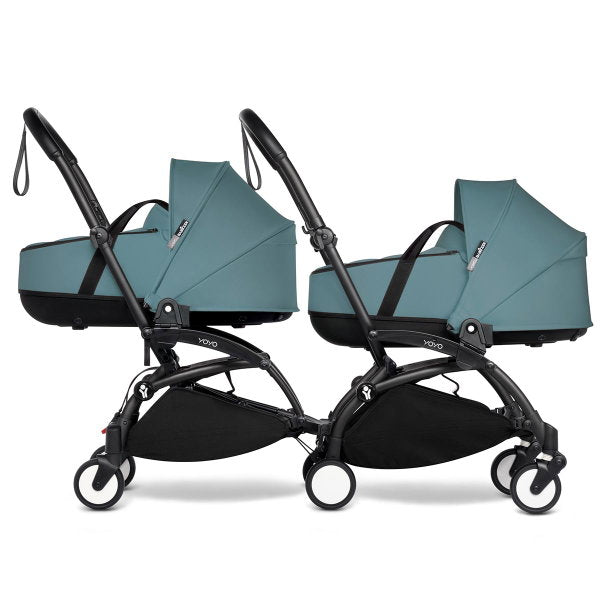  BABYZEN™ YOYO² Zwillingskinderwagen Aqua Gestell Black