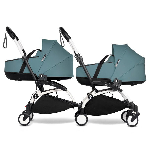  BABYZEN™ YOYO² Zwillingskinderwagen Aqua Gestell White