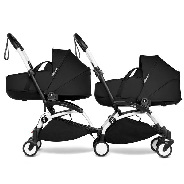  BABYZEN™ YOYO² Zwillingskinderwagen Black Gestell White
