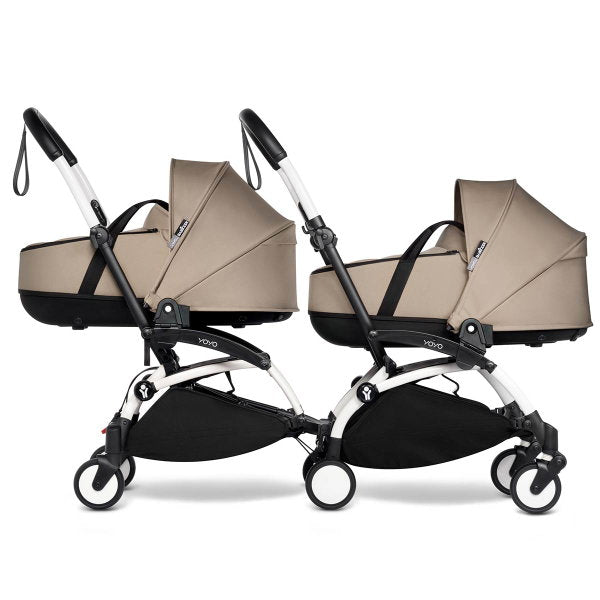  BABYZEN™ YOYO² Zwillingskinderwagen Taupe Gestell White