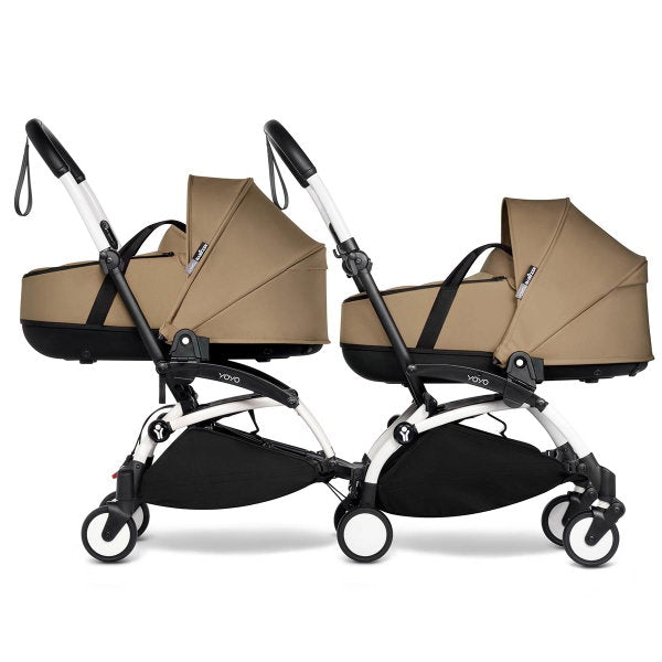 BABYZEN™ YOYO² Zwillingskinderwagen Toffee Gestell White