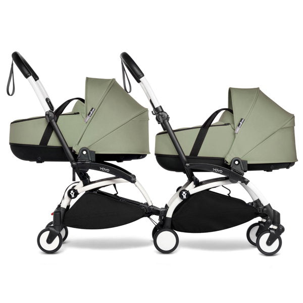  BABYZEN™ YOYO² Zwillingskinderwagen Olive Gestell White
